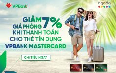 Agoda: Giảm 7% giá phòng cho chủ thẻ VPBank Mastercard