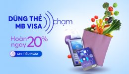 Hoàn ngay 20% tại hệ thống Winmart với thẻ MB Visa Contactless