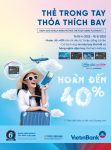 Hoàn tiền đến 40% và cơ hội trúng vé máy bay Vietnam Airlines dành cho khách hàng mới mở thẻ TDQT VietinBank