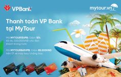 Mytour giảm ngay 10% khi thanh bằng thẻ VPBank