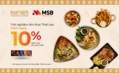 Trải nghiệm ẩm thực Thái Lan giảm 10% dành cho chủ thẻ MSB tại nhà hàng Koh Yam Thái